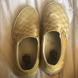 Yellow checkered vans